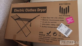Electric clothes dryer (not a tumbler dryer)