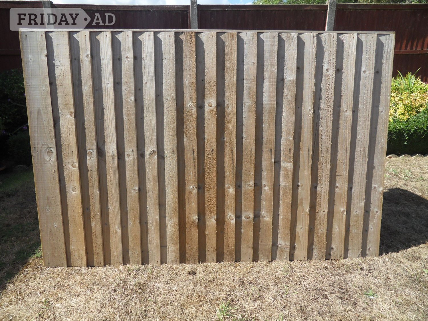 3 x WOODEN VERTICAL CLOSE BOARD FENCE PANELS in Bognor Regis