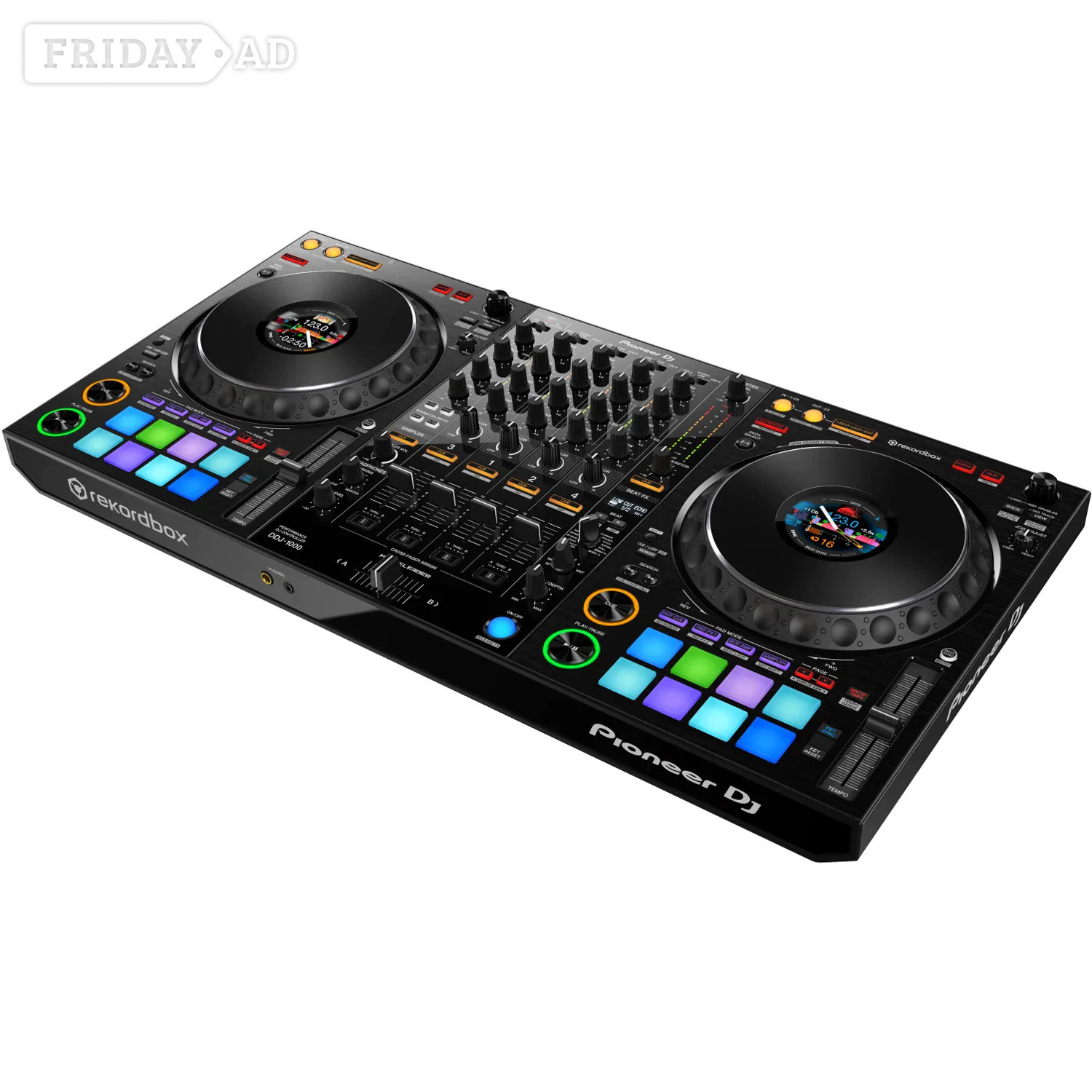 Pioneer DDJ-1000 DJ Controller + Odyssey FZGSDDJ1000W1 Flight Cas