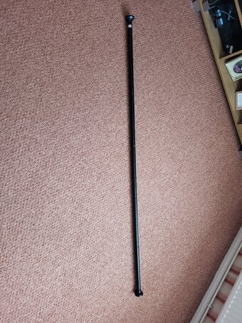 black wall to wall shower curtain rod see discription