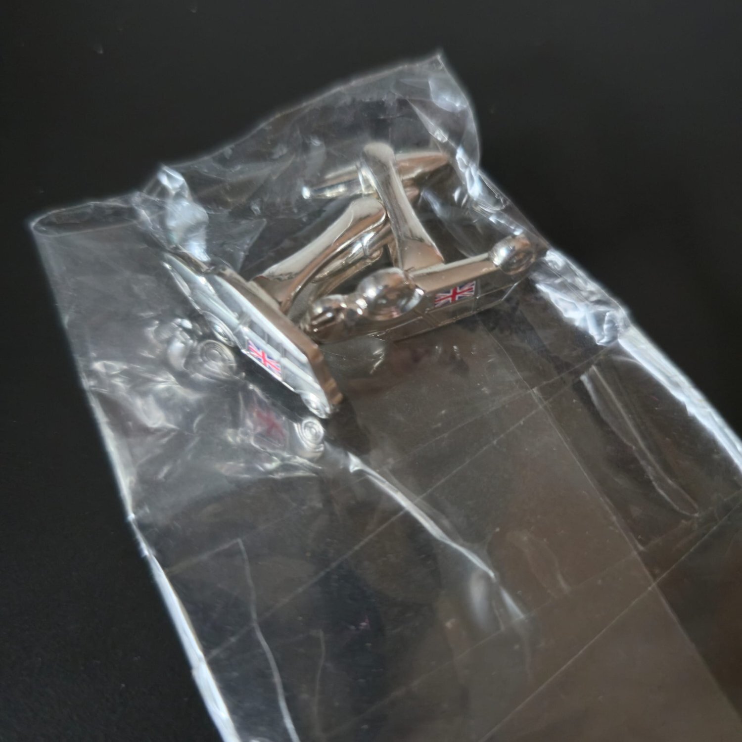 Retro Mini Car Cufflinks with Union Jack Flag Detail – Never Worn - Clothing, Footwear & Accessories