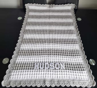 Crochet Baby Blankets, Personalised, Girls Boys colours available