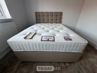 CASHMERE 1000 POCKET MATTRESS WITH DIVAN BASE 2 DRAWERS &HB-4FT