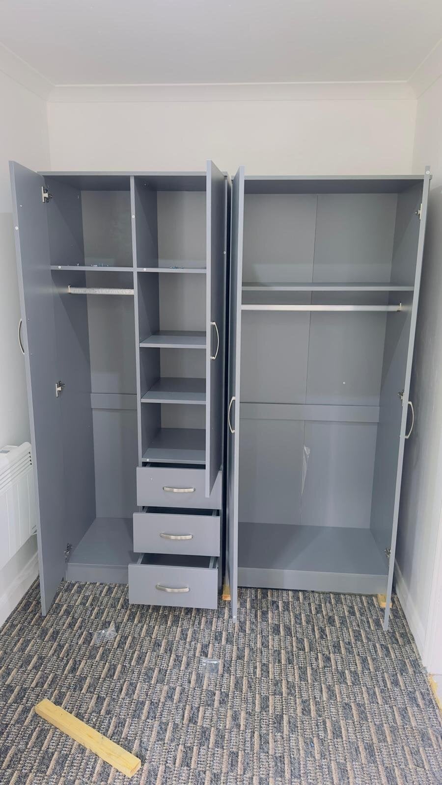 Complete 4 Four Door Wardrobe Set