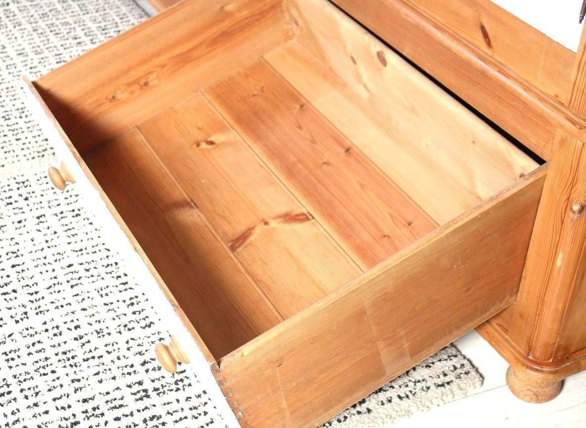 Hailsham Delivery Options-Pine Farmhouse 4 Door Wardrobe Sits On Bun Feet