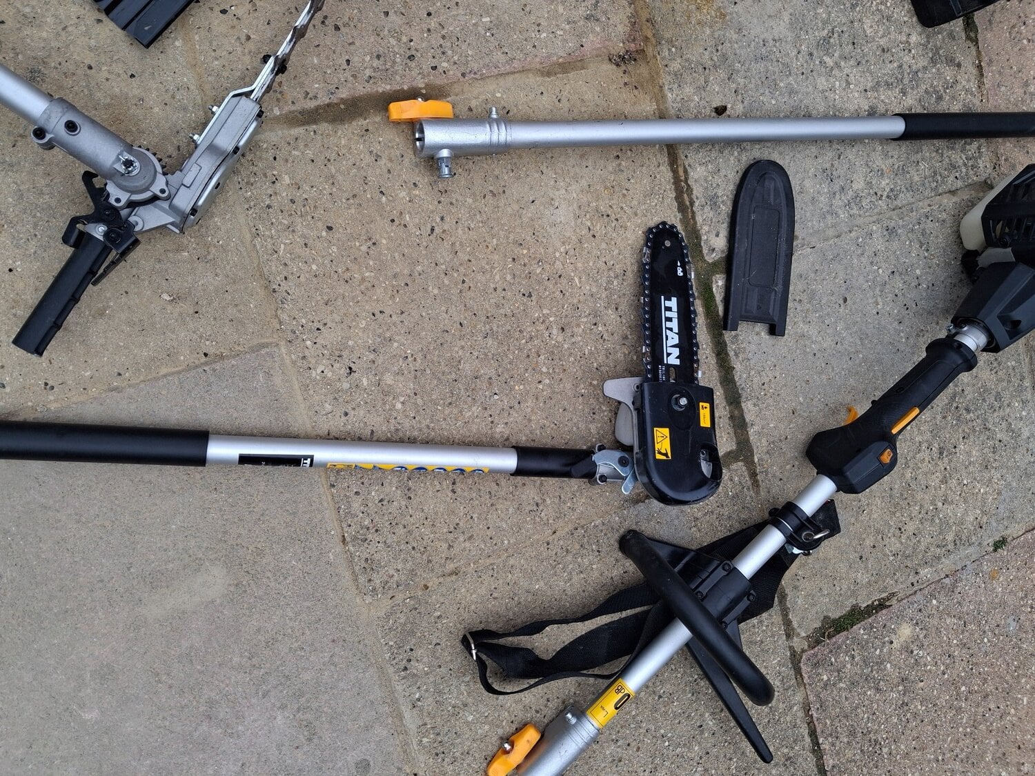 Petrol strimmer, saw, trimmer