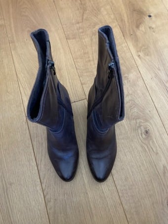 Wortmann Tamaris Anti Shokk Brown Mocca Leather Boots - Size 5/38