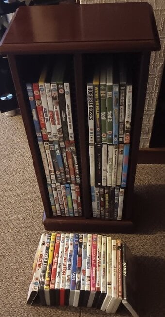60 DVD Movies with Free Storage Cabinet