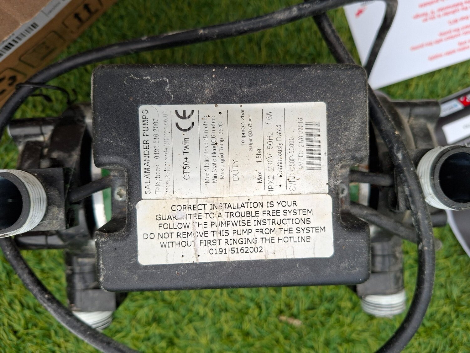 shower pump used - DIY