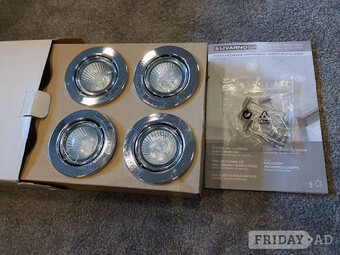 Four GU10 40W Halogen Spotlights