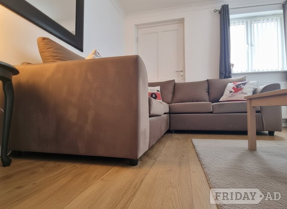 Majestic Beige/Mink Corner Dual Arm Sofa