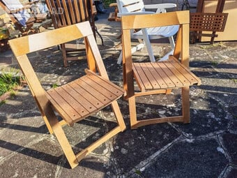Vintage Trieste foldings chair by Aldo Jacober £100 the pair