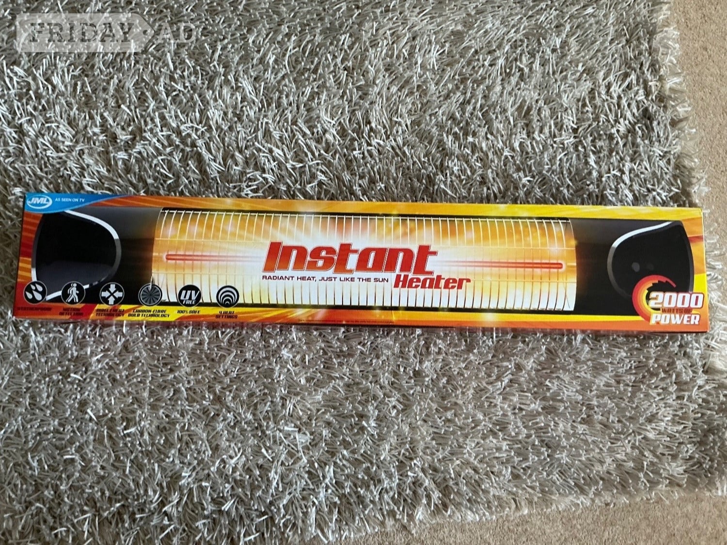 Instant heater 2000 power. Indoor or outdoor Heating.