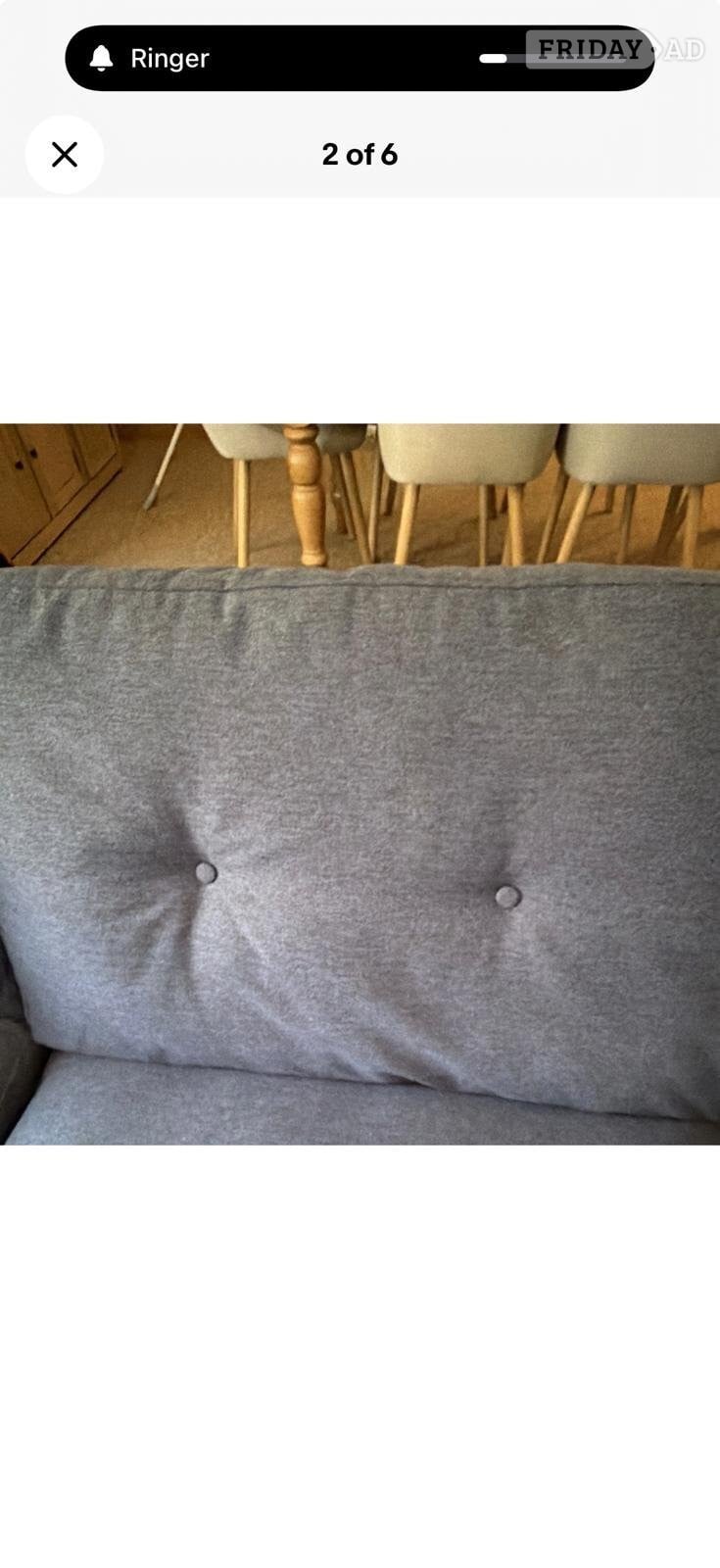 DFS large chaise 4 seater sofa and cuddled in navy blue 
