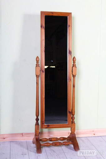 Nationwide Delivery  - Pine Freestanding Bedroom Mirror