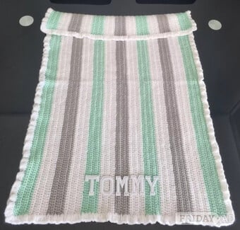 Crochet Baby Blanket, Personalised