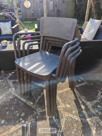 4 Lisboa polypropylene chairs with arms