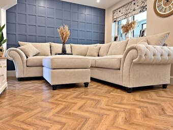 Ashwin 5x Seater Sofa With Matching Footstool For Sale & COD 