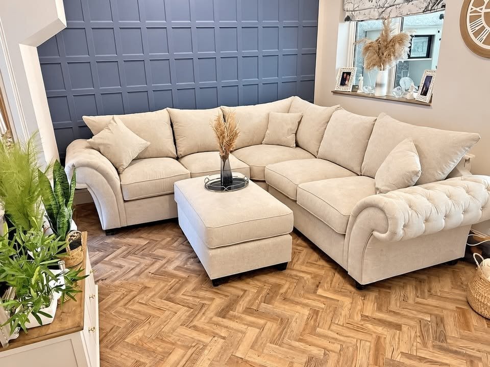 Ashwin 5x Seater Sofa With Matching Footstool For Sale & COD 