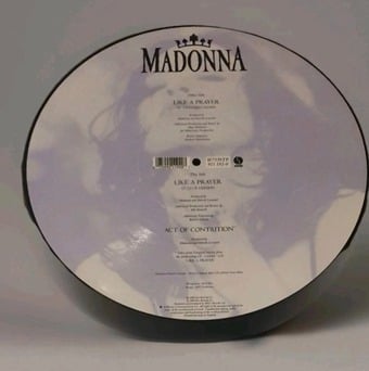 iMadonna "Like a Prayer" 12-inch picture disc vinyl single, a lim
