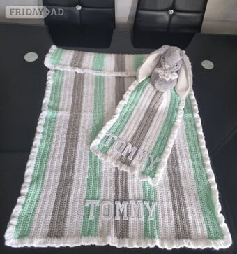 Crochet Baby Blanket, Personalised