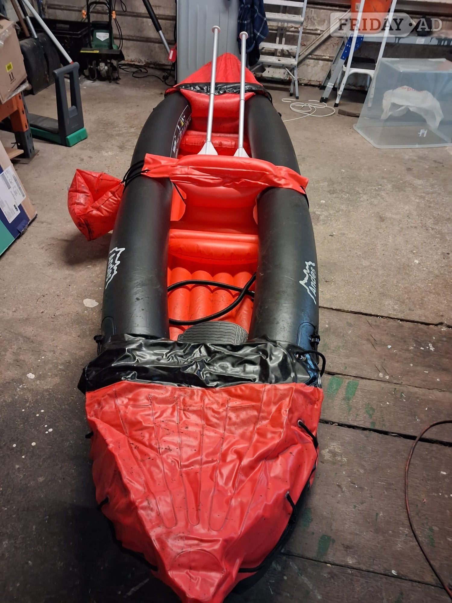 Andes inflatable canoe with foot pump in Bedford