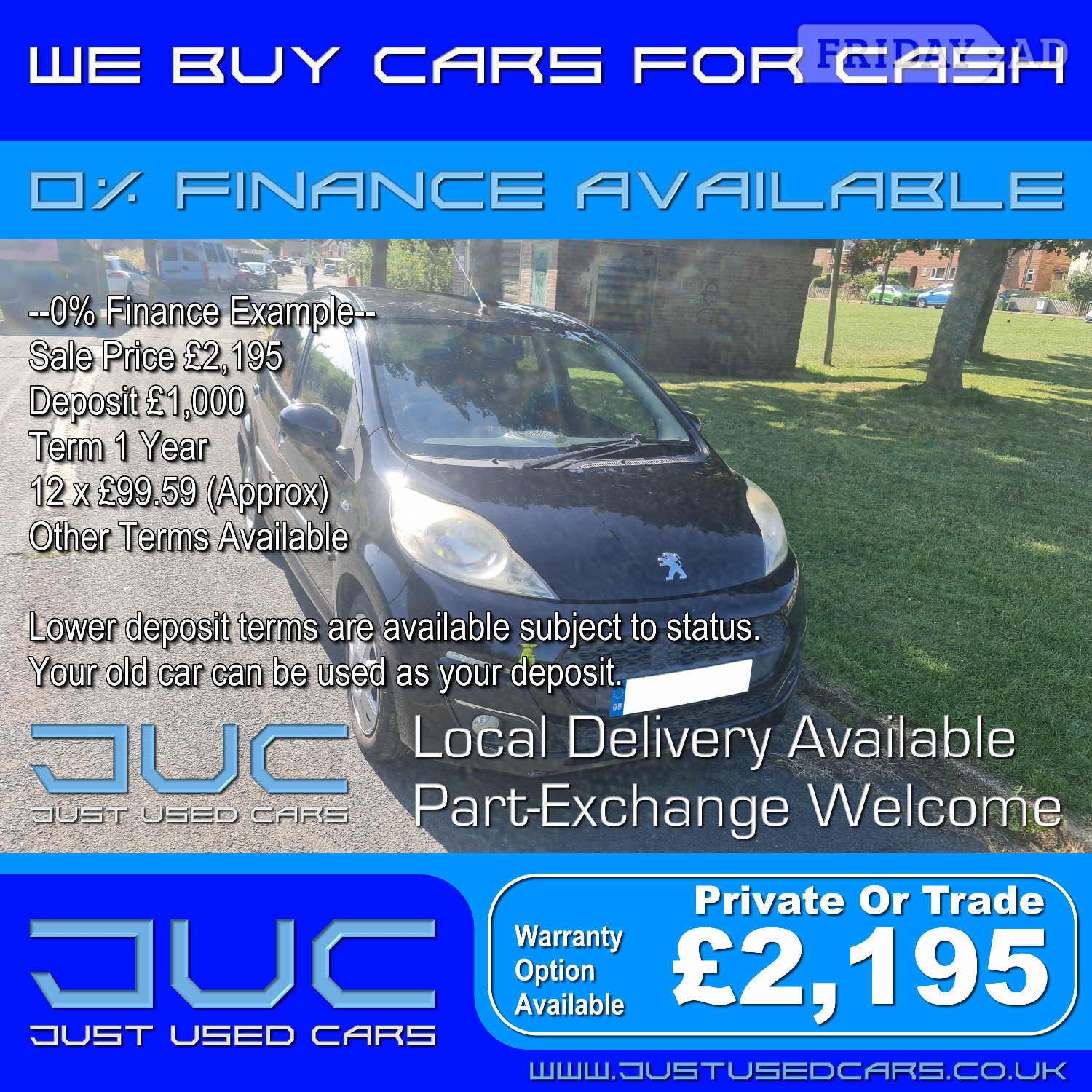 Peugeot 107 1.0 Allure (Manual Petrol) 13 Reg 2013 67,130 Miles in Lewes