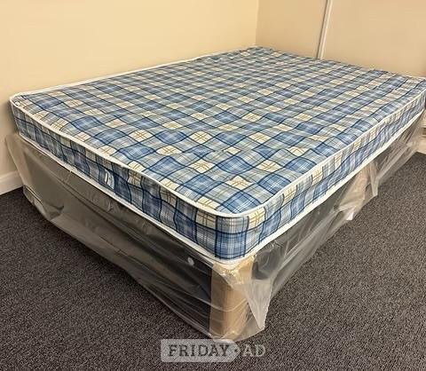 Rotherham Double Economy Mattress with black divan base