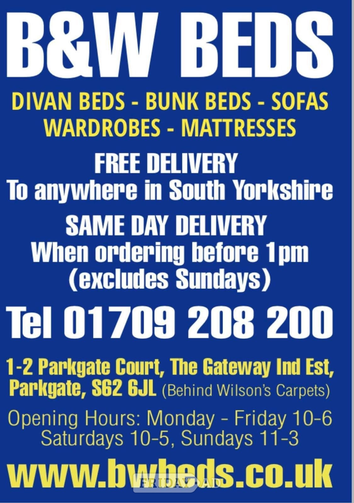 Double Economy Mattress with black divan base - Furniture