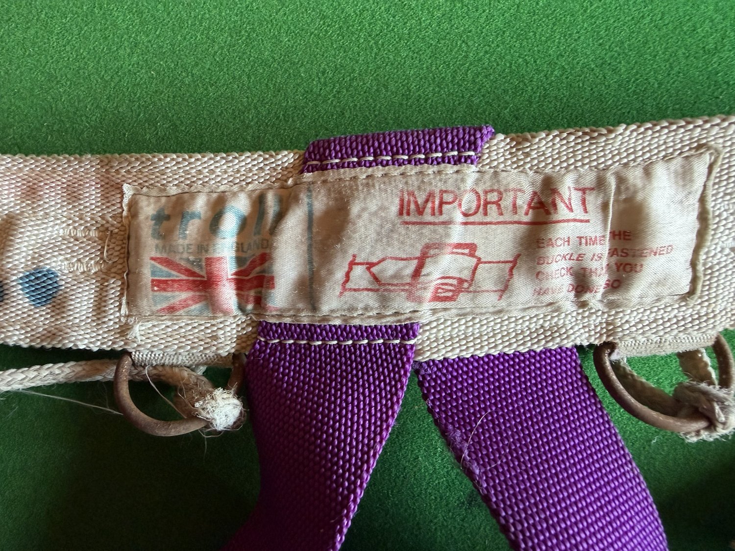 Rock climbing harness. £5