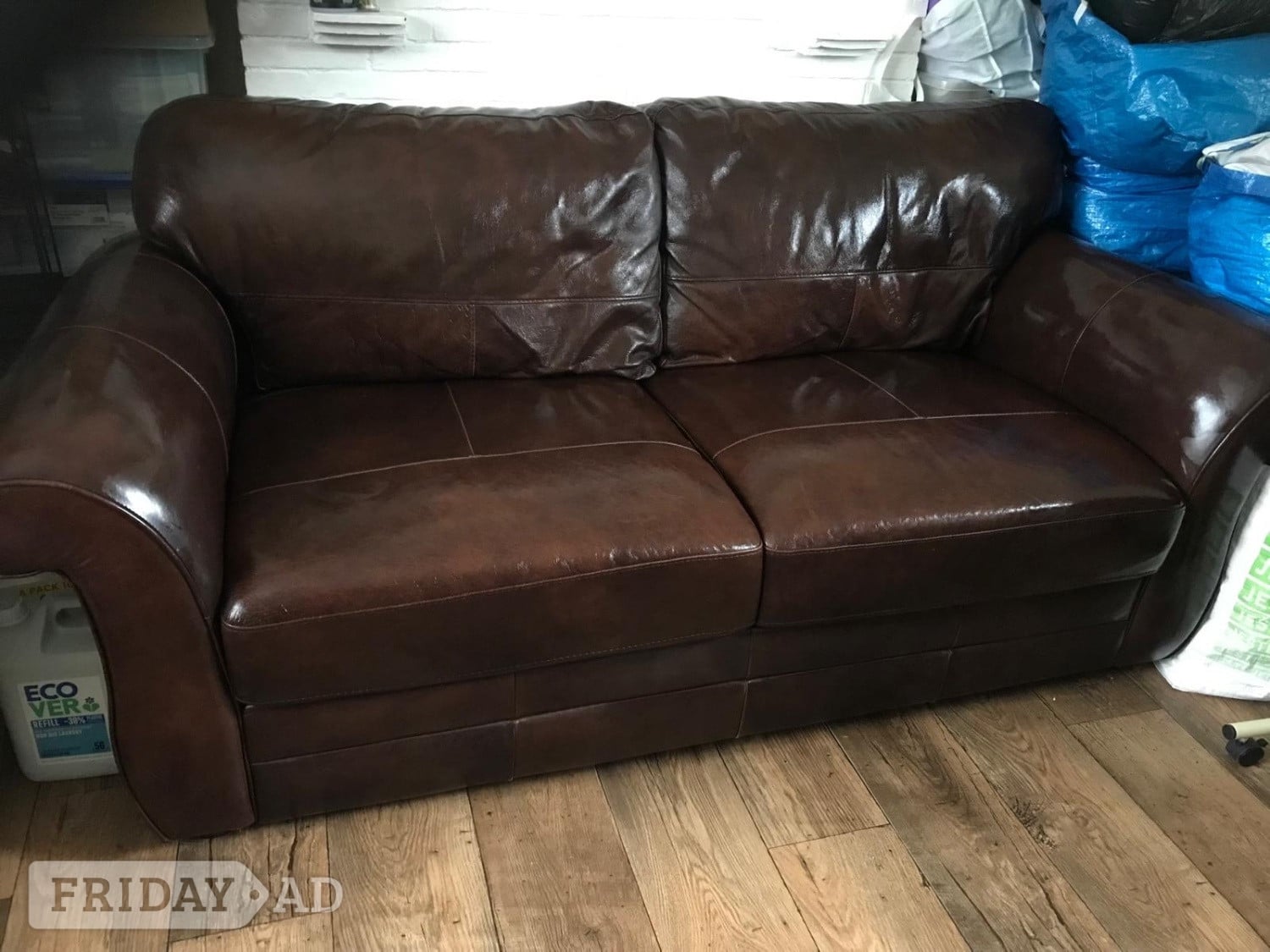Leather brown sofa in Brighton