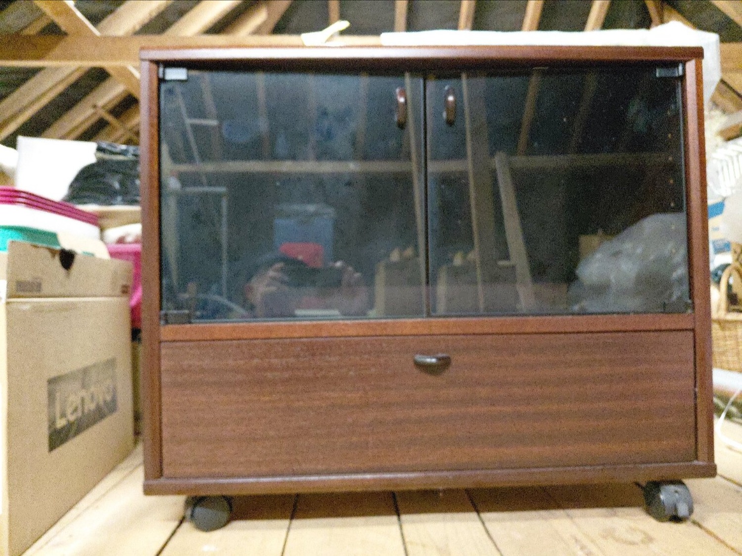 Worthing television/video cabinet with glass doors