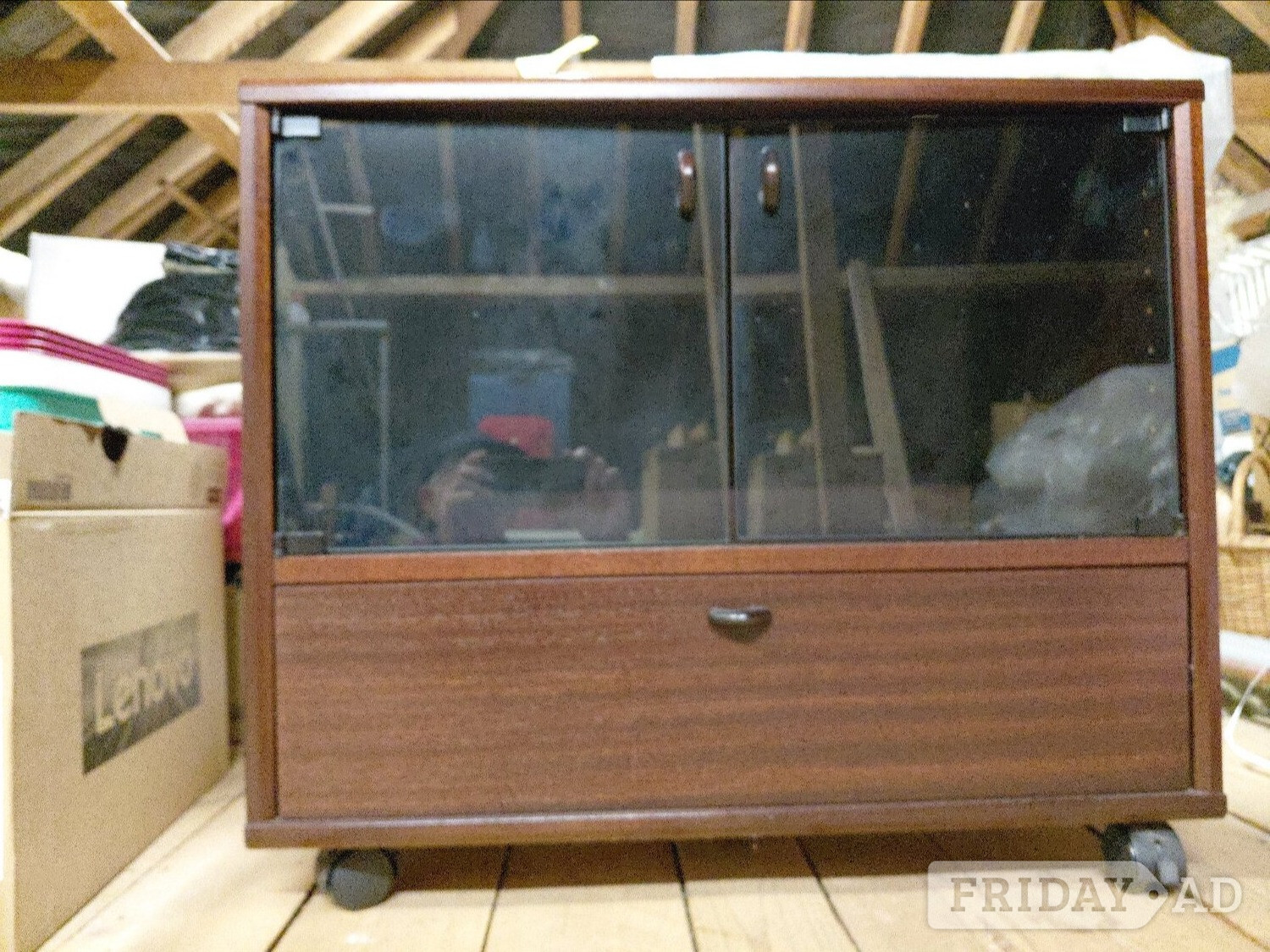 Worthing television/video cabinet with glass doors