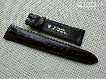 Vintage Rolex genuine black crocodile watch strap. Unused.