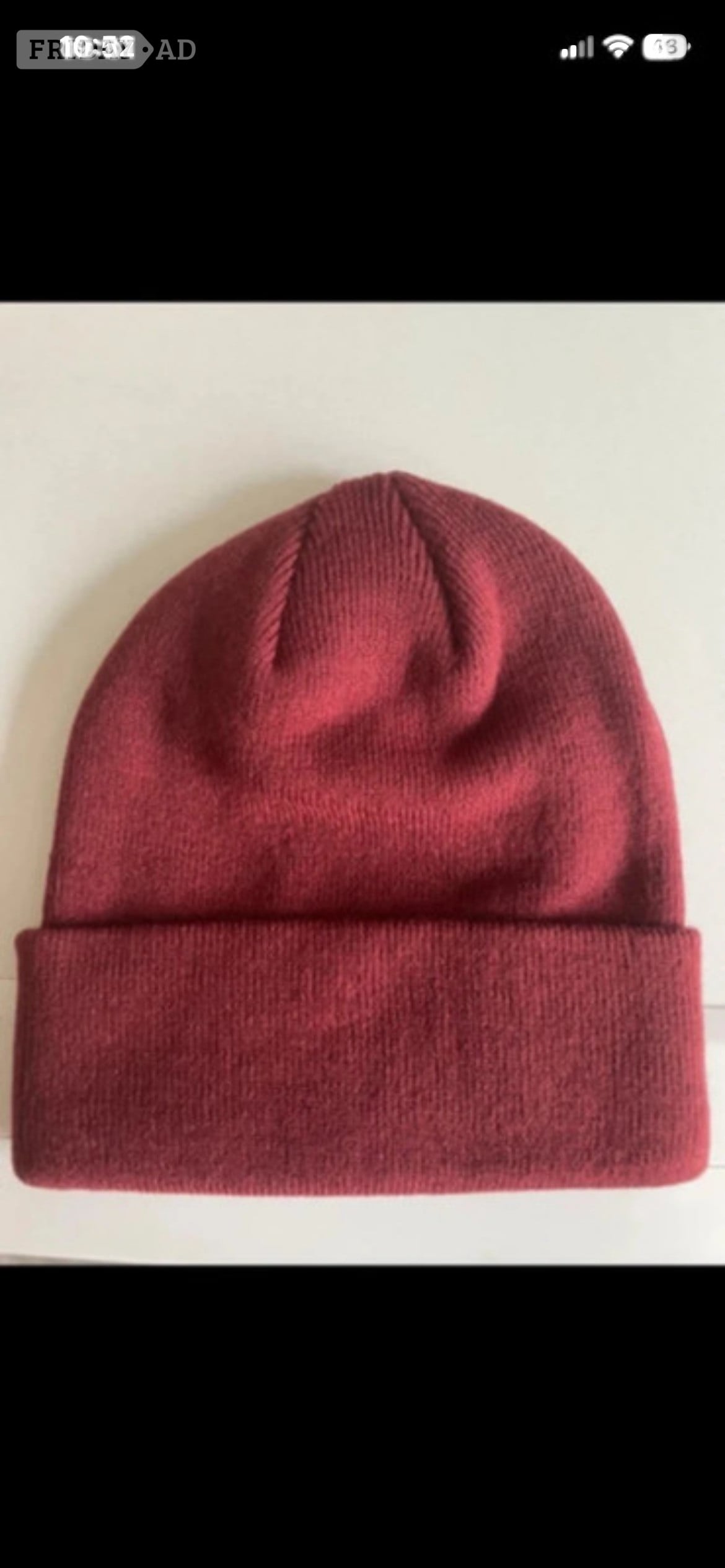 Stourport-On-Severn Ellesse Velly Cuffed Beanie Hat Unisex Burgundy One Size