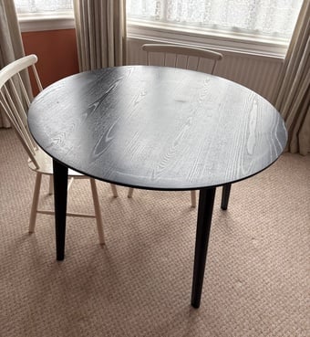 Black dining table