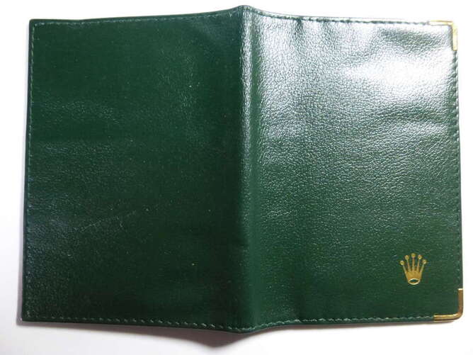 Worthing Rolex genuine leather wallet and passport holder.