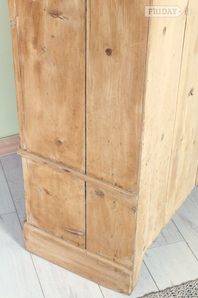 Delivery Options - Old Antique Pine Wardrobe Drawer & Mirror - Furniture in Hailsham