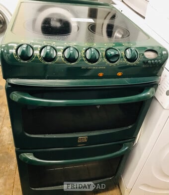Creda 50cm wide electric cooker with double oven 