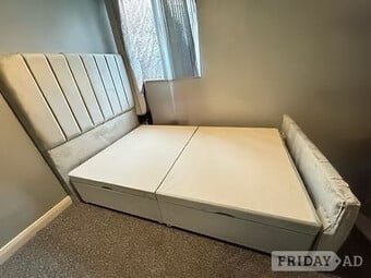 DOUBLE - DELUXE LINED SIDE LIFT DIVAN OTTOMAN