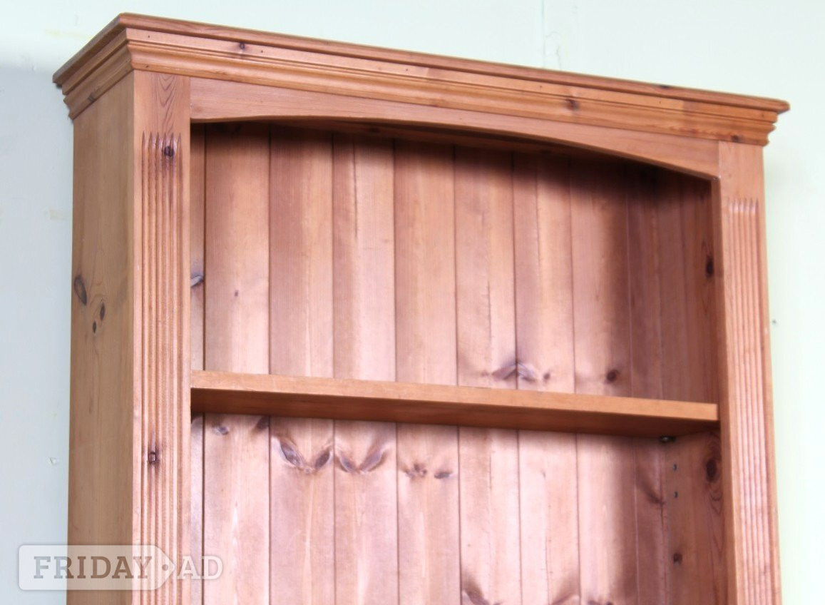 Hailsham UK Delivery - Tall Farmhouse Pine Bookcase 4 Fixed Strong Shelves