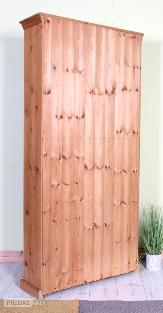 UK Delivery - Tall Farmhouse Pine Bookcase 4 Fixed Strong Shelves - Furniture in Hailsham