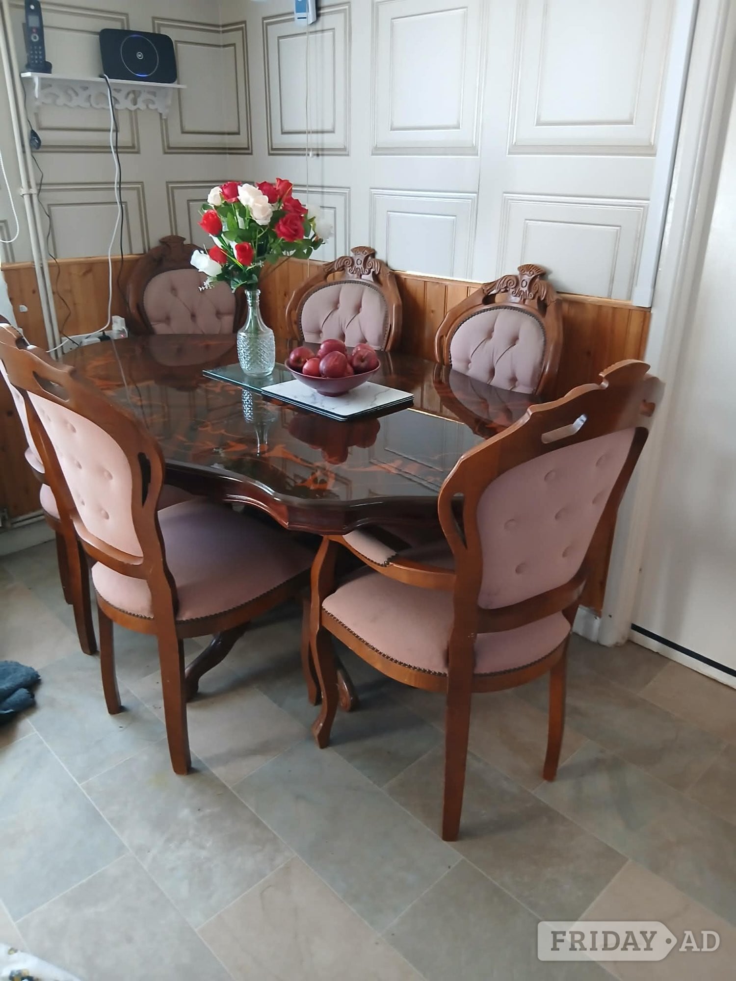 table and six chairs for sale in Battle