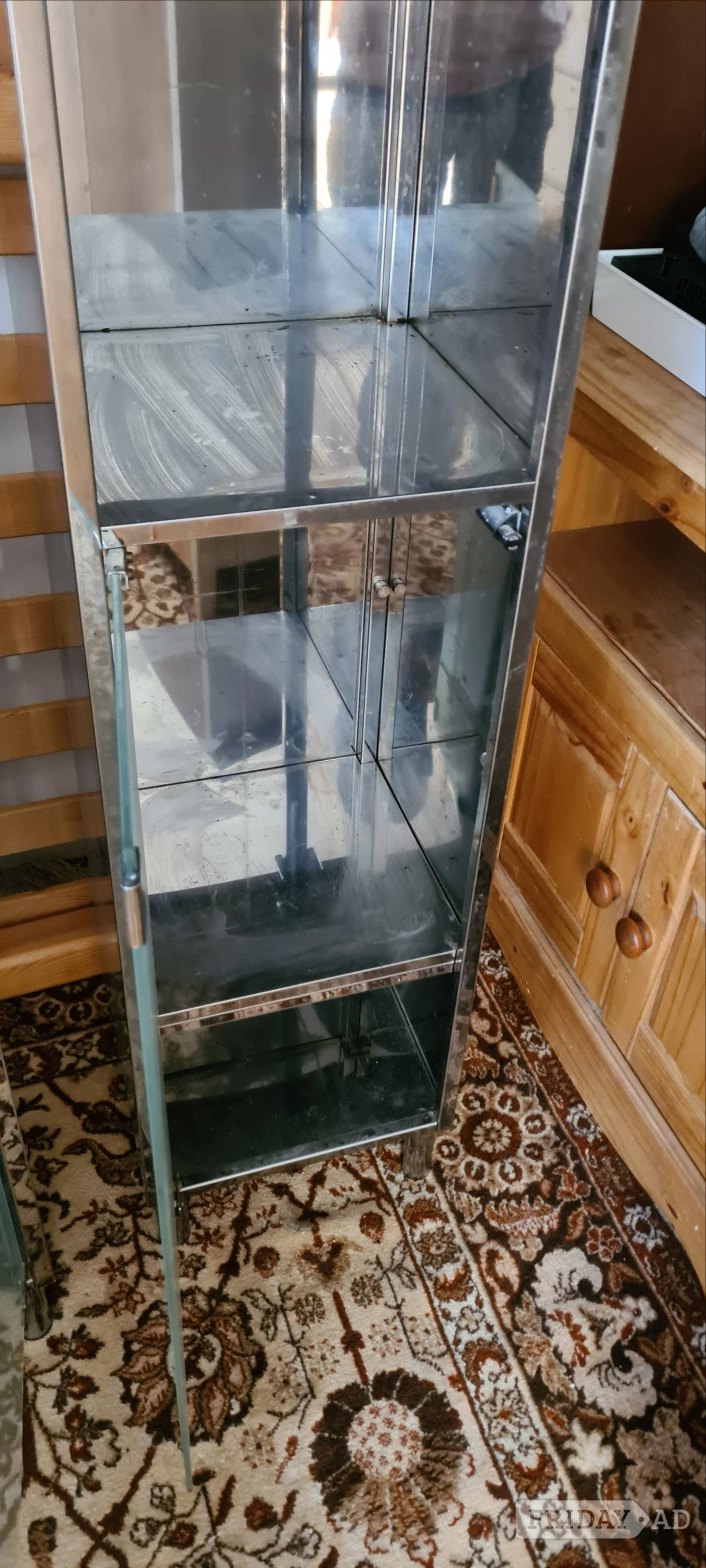 Pair of Chrome Metal Bathroom Cabinets/Wardrobes - DELIVERY AVAIL - Furniture in Brighton