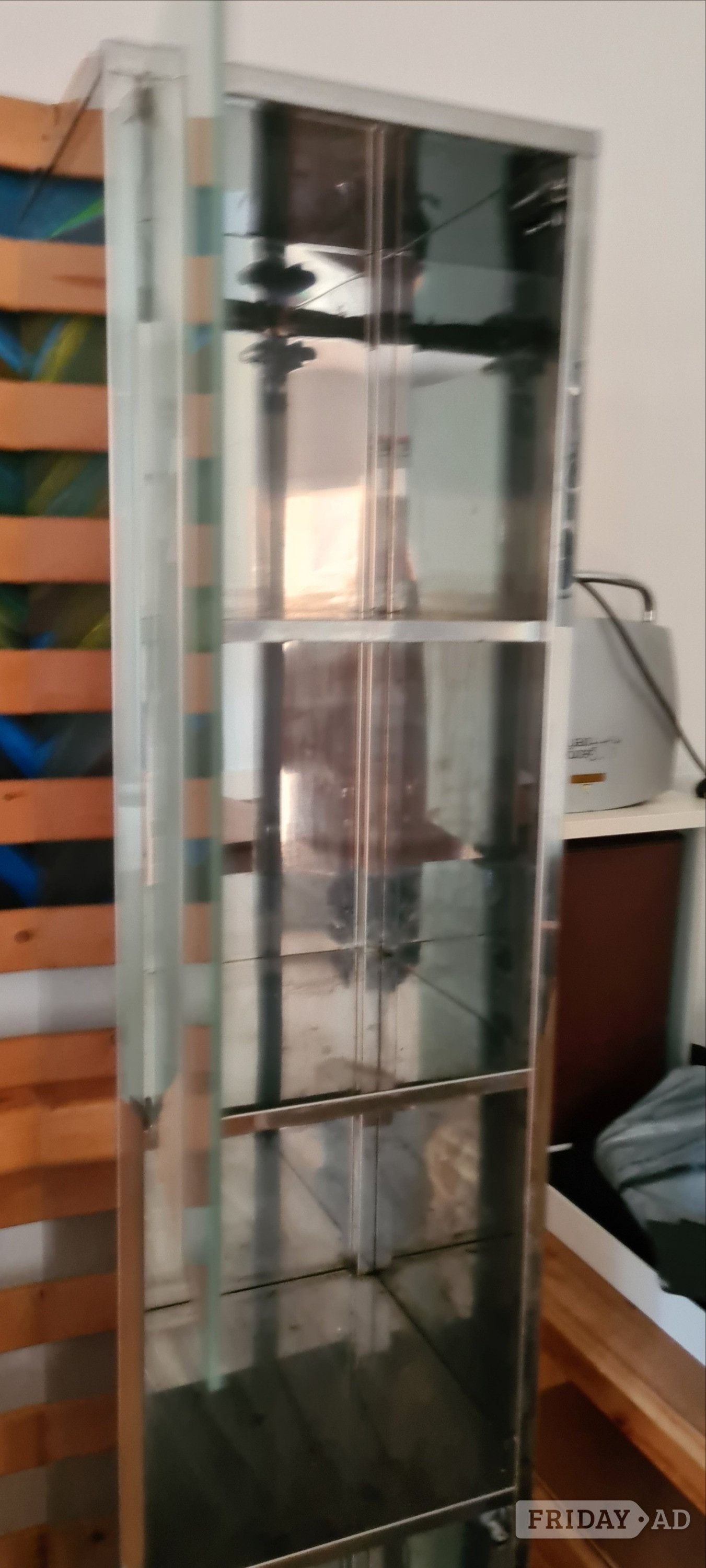 Pair of Chrome Metal Bathroom Cabinets/Wardrobes - DELIVERY AVAIL - Furniture