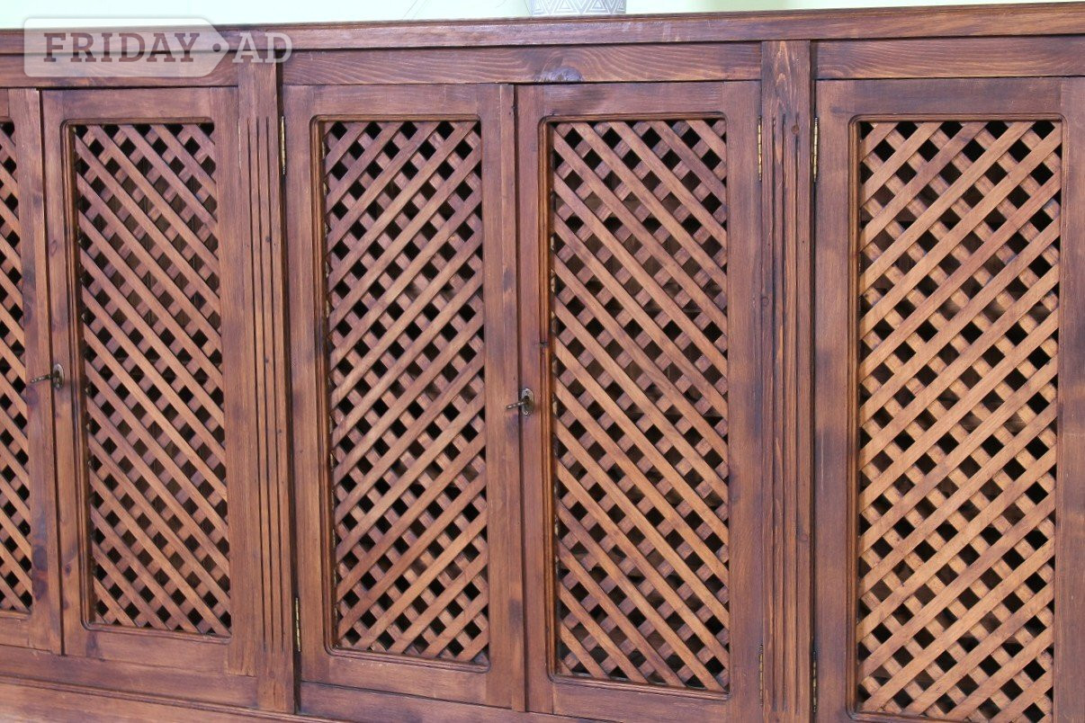 UK Delivery  - Huge Second-Hand Pine Wine Rack/ Drinks Cabinet  - Furniture in Hailsham
