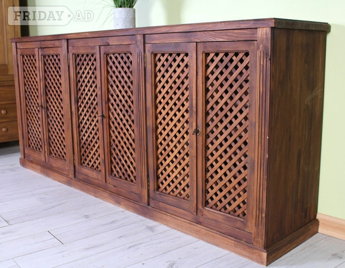 UK Delivery  - Huge Second-Hand Pine Wine Rack/ Drinks Cabinet  - Furniture