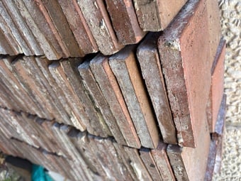 370x Reclaimed Red Quarry Tiles 6x6" (150x150mm) - Victorian ter