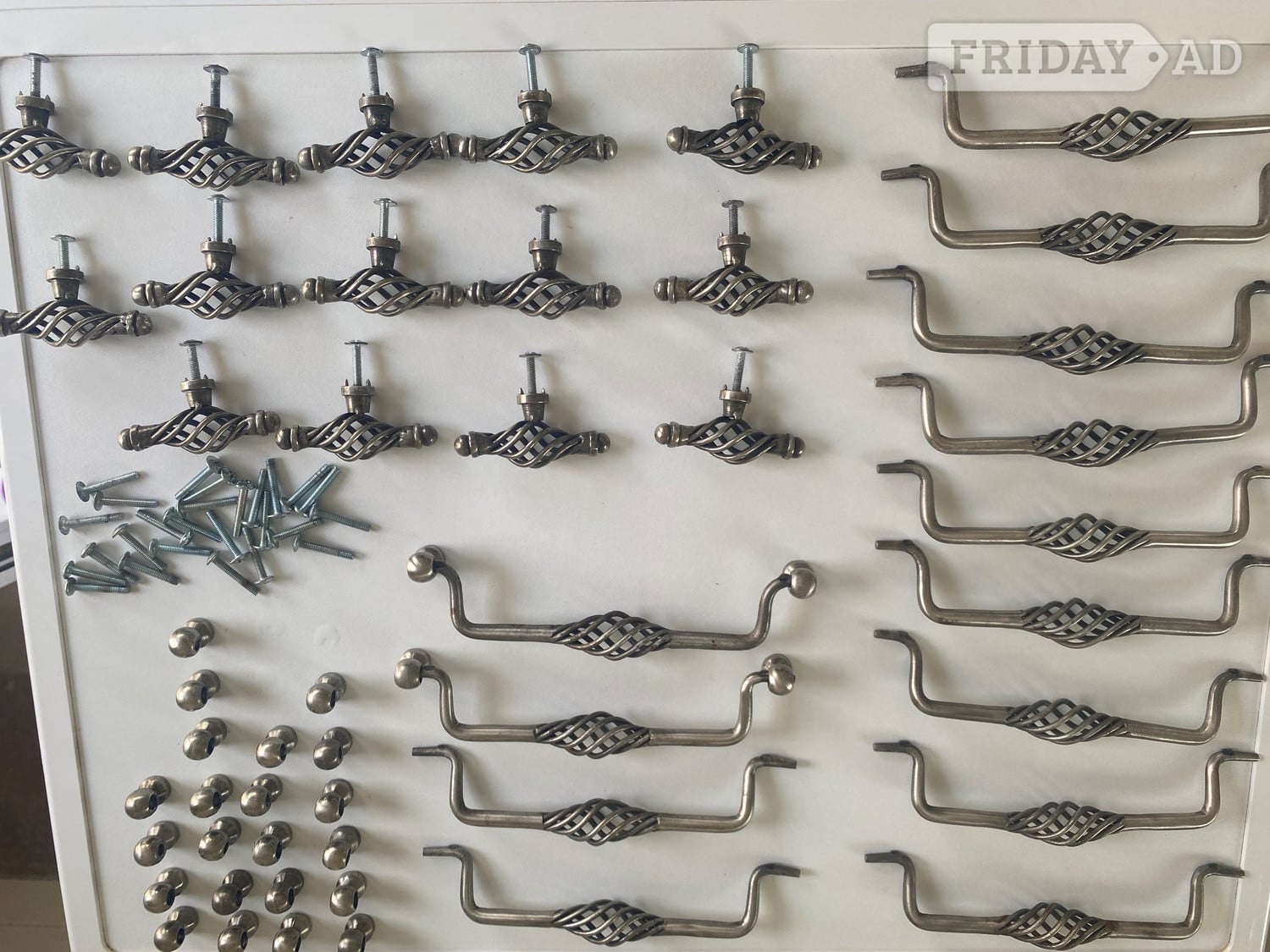 Kitchen twisted cage pewter draw and cupboard handles in Hassocks