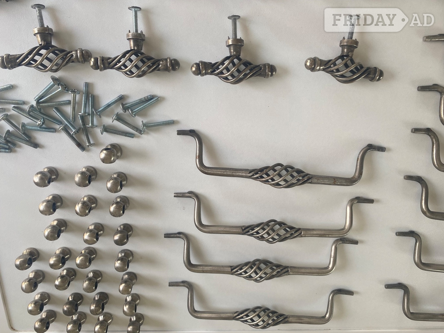 Kitchen twisted cage pewter draw and cupboard handles - Home Appliances